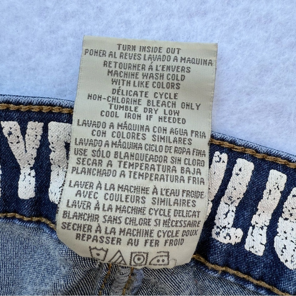 Hydraulic Lace-Up Hem Skinny Jeans Women’s Size 10 Blue Denim - Picture 10 of 12